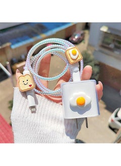 Ocean 3D Cartoon Series Fast Charger Protector For IPhone 18W 20W iPhone 14 Pro Fast Charging Cable Charger Head Protective Cover Cable Accessory Data Cable Protective Sleeve  - Image 3