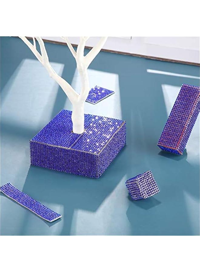 12000 Pcs Bling Bling Rhinestone Sheet Rhinestones Sticker DIY Car Decoration Sticker Self Adhesive Glitter Crystal Gem Stickers for Car Decoration, 9.4 x 7.9 Inch(Royal Blue) - Image 2
