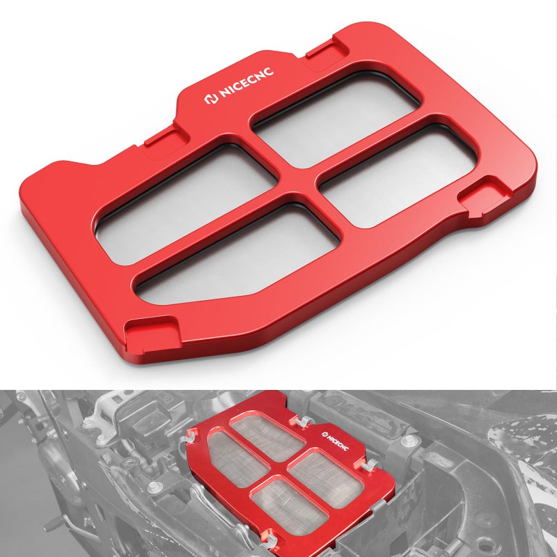 NICECNC Aire Intake Filtrar Box Lid Cover Compatible with Yamaha Raptor 700 YFM700 20062026 Raptor 700 YFM700R 2006 2007 2008 2014 Raptor 700R YFM700R 2009 2011 2012 2013 2015 20162026 Red - Image 2