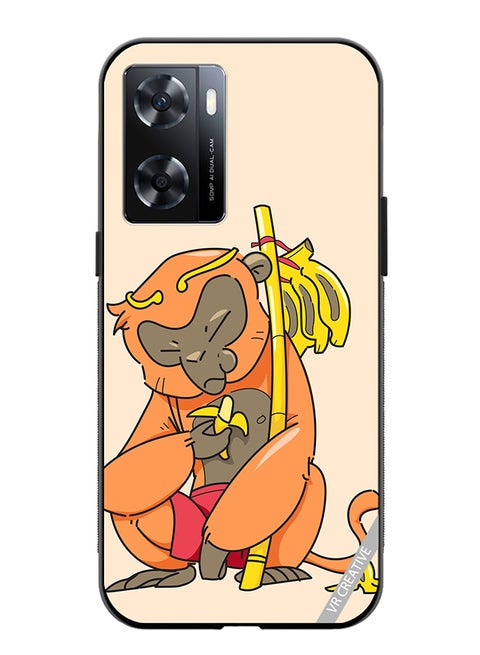 Protective Case Cover For Oppo A57/A77s Sleepy Monkey Design Multicolour