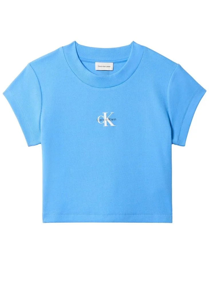 Calvin Klein Jeans  Monologo Baby Rib T-Shirt for Women | Best Price UAE