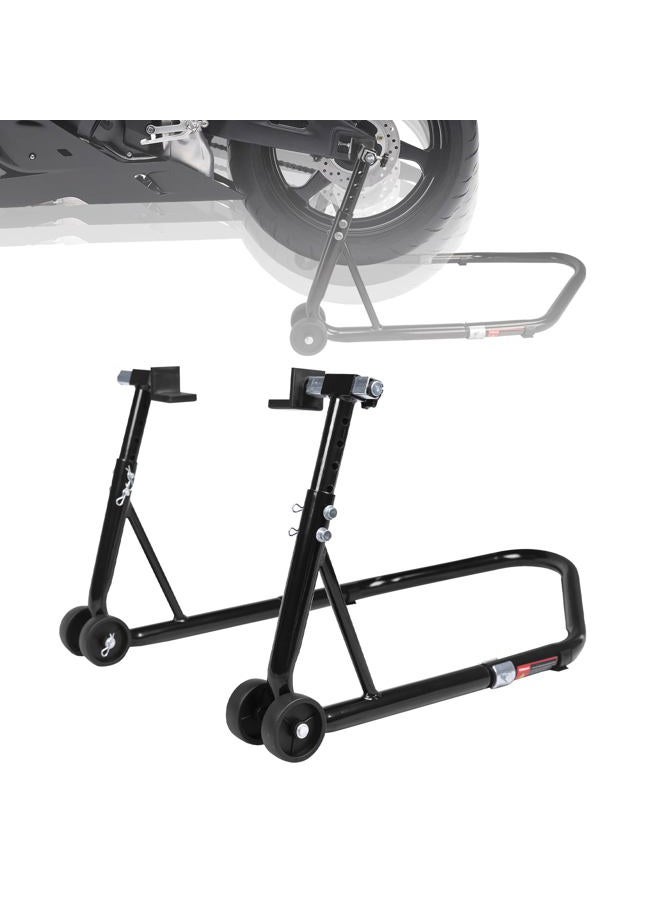 Donext Motorcycle Stand 850LB Adjustable Sport Bike Rear Wheel Lift Swingarm Paddock Stands Black, 5 Adjustable Heights, L - Image 1