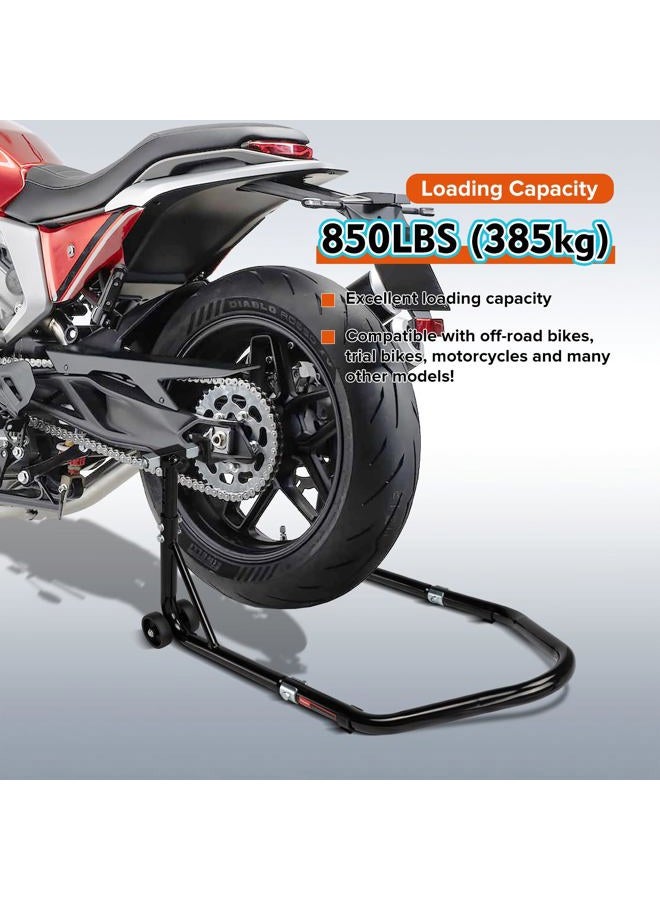 Donext Motorcycle Stand 850LB Adjustable Sport Bike Rear Wheel Lift Swingarm Paddock Stands Black, 5 Adjustable Heights, L - Image 3