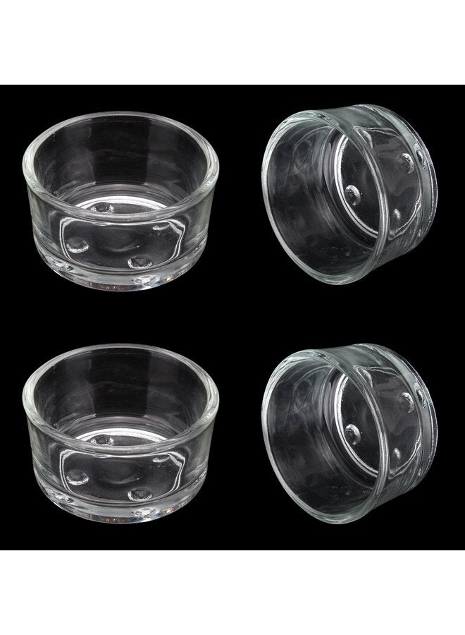 Senzeal 4X Glass Reptile Feeding Dish Food Water Bowl Feeder Bowl Cup Basin Tray Container for Small Pets Reptile Lizard Spider Scorpion Corn Snake Centipede Crickets - Image 1