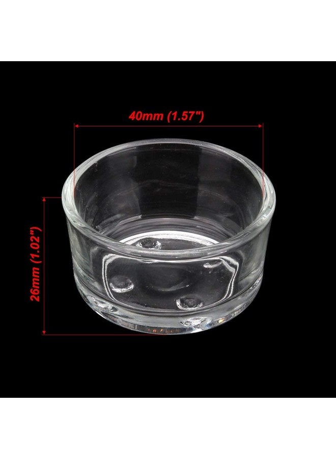 Senzeal 4X Glass Reptile Feeding Dish Food Water Bowl Feeder Bowl Cup Basin Tray Container for Small Pets Reptile Lizard Spider Scorpion Corn Snake Centipede Crickets - Image 3