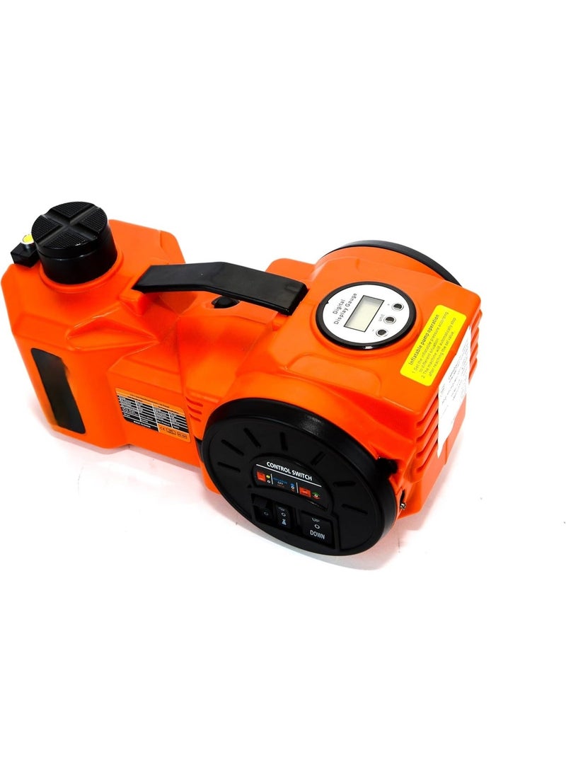 Digital Electric Hydraulic Jack 2 in 1 with Inflation, 5 Ton Hydraulic 12V Car Floor Jack with Built-in Digital Tire Inflator Pump & Digital Gauge ( Max height 450mm) - Image 3