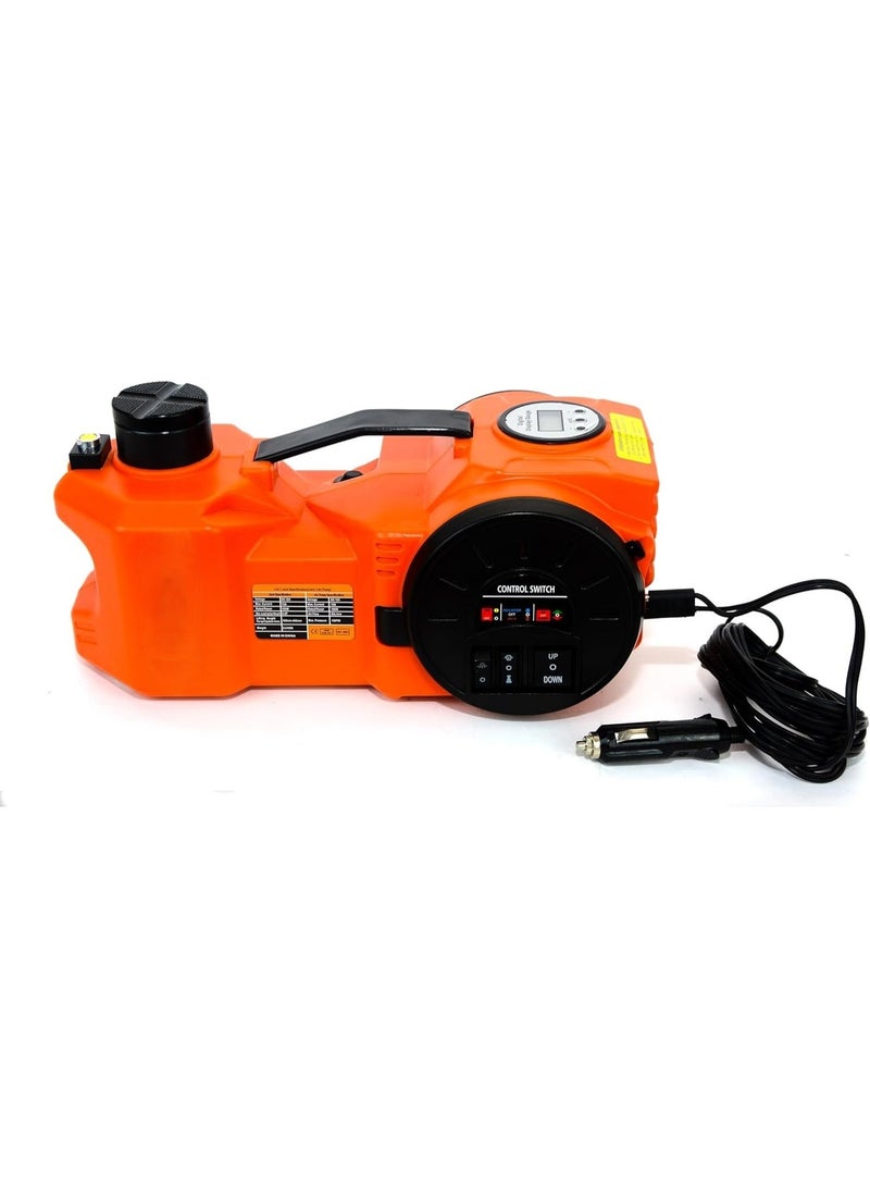 Digital Electric Hydraulic Jack 2 in 1 with Inflation, 5 Ton Hydraulic 12V Car Floor Jack with Built-in Digital Tire Inflator Pump & Digital Gauge ( Max height 450mm) - Image 2