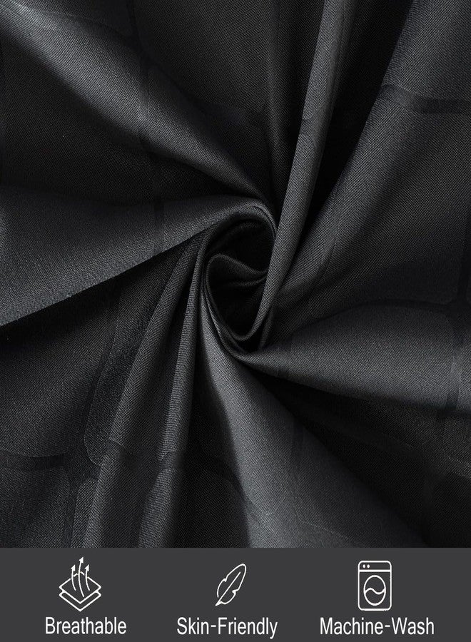 FRESH FROM LOOM ملاءة سرير مزدوجة من الألياف الدقيقة من فريش فروم لوم، مقاس كينج، بتصميم هندسي - ملاءات سرير مضادة للحساسية ومقاومة للتجاعيد مع غطاءين للوسائد (تصميم بارفي، 90 × 95 بوصة | رمادي)، 144 خيطًا - Image 3