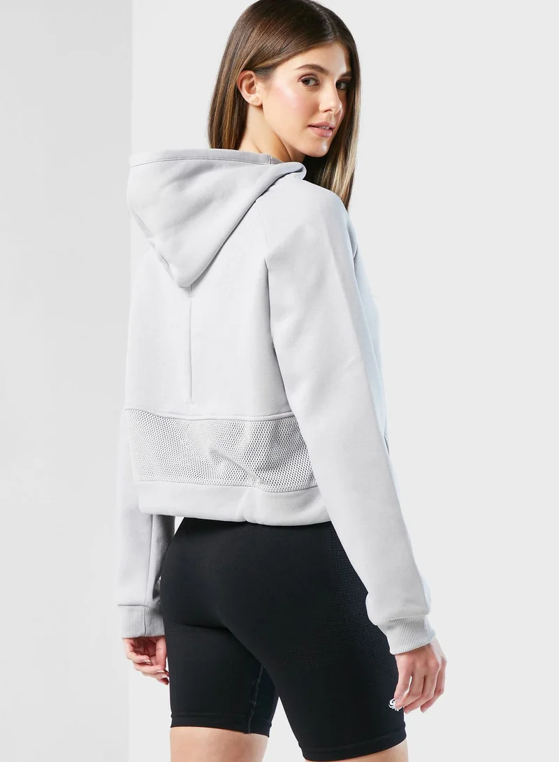 Womens Best True Mesh Cropped Hoodie