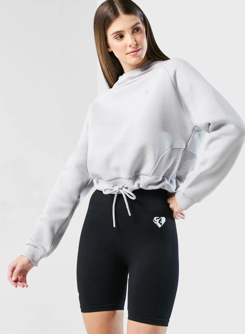 Womens Best True Mesh Cropped Hoodie