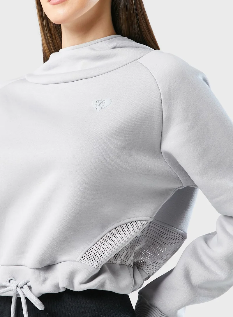 Womens Best True Mesh Cropped Hoodie