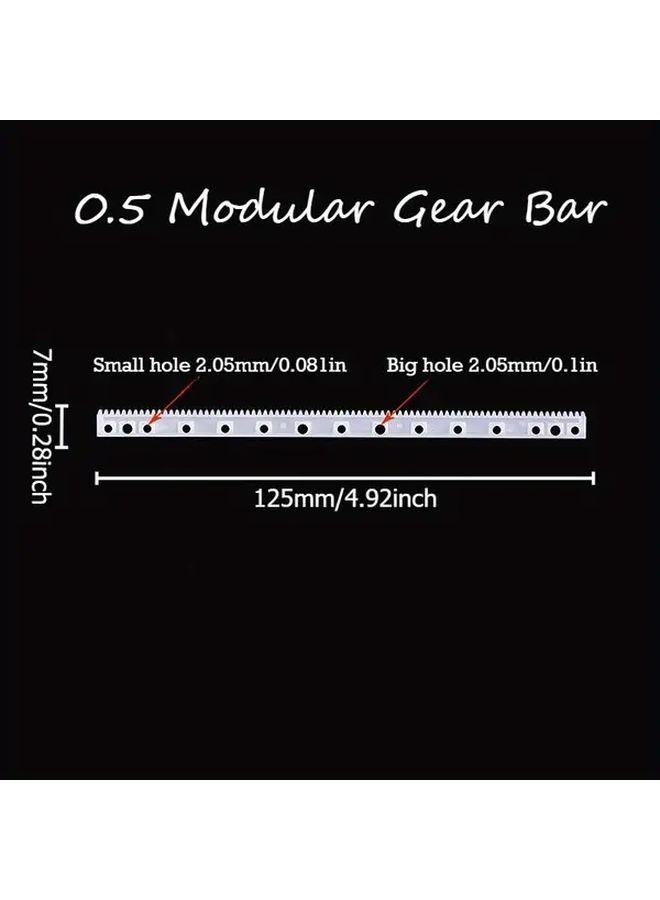 Precision Plastic Gear Rack Set 125mm 0 5 Module Includes Gears And Pinion - Image 3