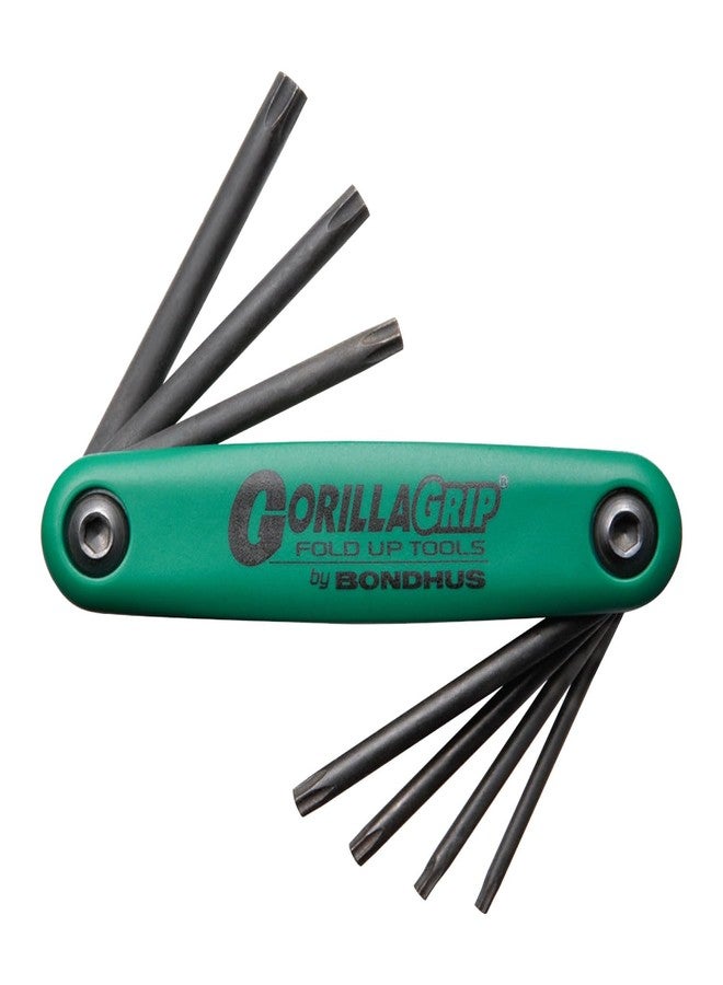 بوندهص مجموعة مفاتيح Bondhus GorillaGrip 12636، مكونة من 7 مفاتيح قابلة للطي مقاومة للعبث، مقاسات TR7-TR25 - Image 1