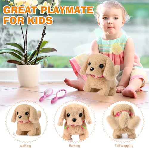 WorWoder 15 Pcs Robot Puppy Dog Toys for Girls Kids Boys Realistic Robot Puppy Toys with Walk Bark Toy Gifts for 3 4 5 6 Year Old Ideas 3 4 5 6 Year Old Girls Birthday Gifts - Image 5