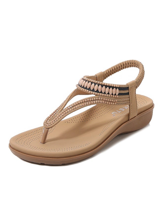 NIBEMINENT Quality Vintage Women's Sandals Brand  Casual Comfortable Female Flats Summer Casual  Shoes  - Image 1
