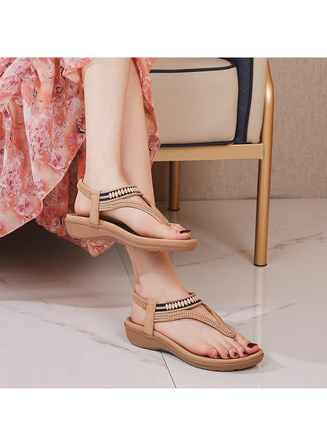 NIBEMINENT Quality Vintage Women's Sandals Brand  Casual Comfortable Female Flats Summer Casual  Shoes  - Image 2