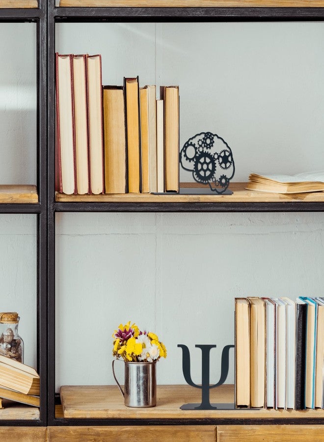 عنوان المنتج: فواصل كتب عتيقة مستوحاة من علم النفس، إكسسوارات ديكور للمنزل والمكتب، 6 × 6.6 × 1.2 بوصة، هدية مثالية لعشاق علم النفس - Image 4