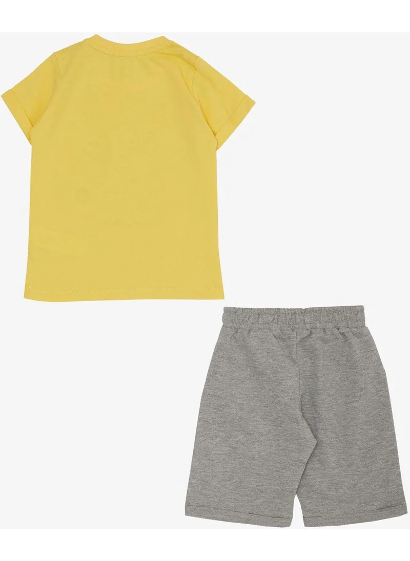 بريز Boy Shorts Set Play Time Happy Animals Printed 1-4 Years, Yellow