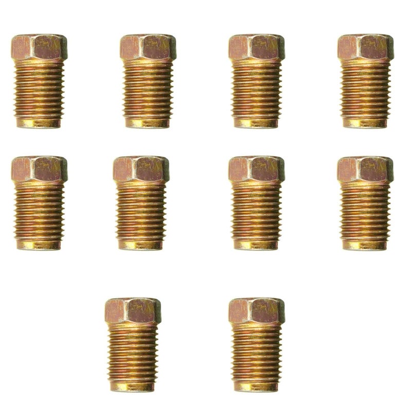 BDZMC 10PCS Car Brake Line Fittings M10 x 10 Thread Stainless Steel Brake Line Nut Metric Invert Flare Fittings for 316 Brake Line Tube - Image 3