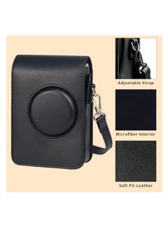 Y&D Protective Case for Fujifilm Mini EVO Digital Hybrid Instant Film Camera PU Leather Bag with Strap (Brown)  - Image 3