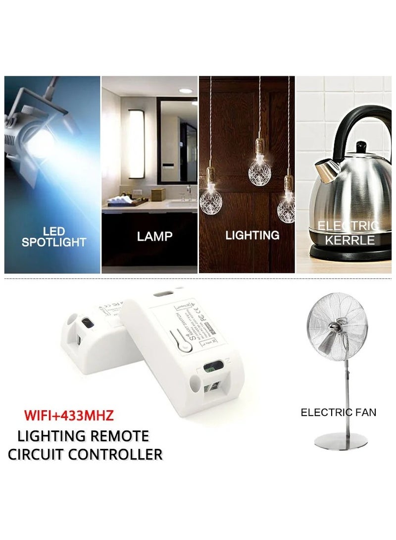 Smart Light Switch Push Button WiFi/433Mhz Wireless Remote Control Wall Switch AC85~220V Controller For Led/Light/Lamp - Image 4
