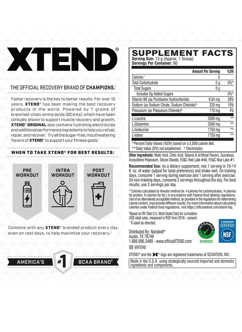 XTEND Scivation Xtend BCAA 90 Servings Knockout Fruit Punch  - Image 2