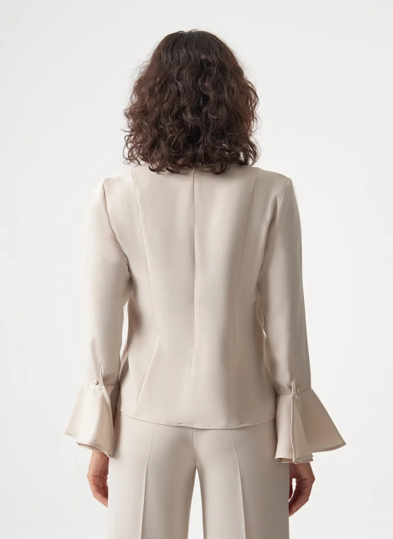 MIZALLE Blouse Shirt With Sleeve Detail