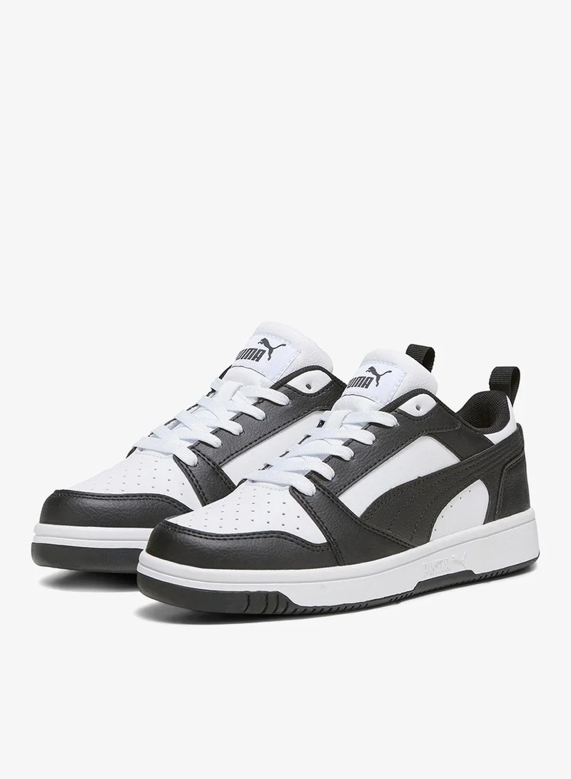 Puma PUMA White-PUMA Black Youth Rebound V6 Lo  | Best Price UAE