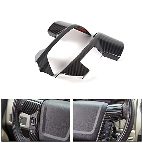 JeCar Car Steering Wheel Trim Cover Frame Interior Accessories for 2009-2014 Ford F150 SVT Raptor (Carbon Fiber) - Image 5