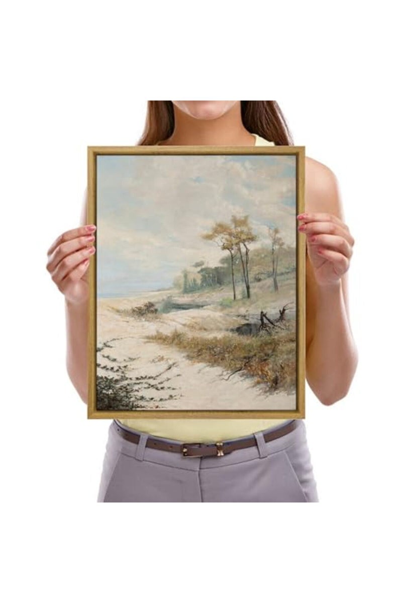 Pyradecor Large Antonio Parreiras Cabrália Bay Poster Canvas Prints Vintage Wall Art Retro Natural Wood Framed Home Decor - Image 5