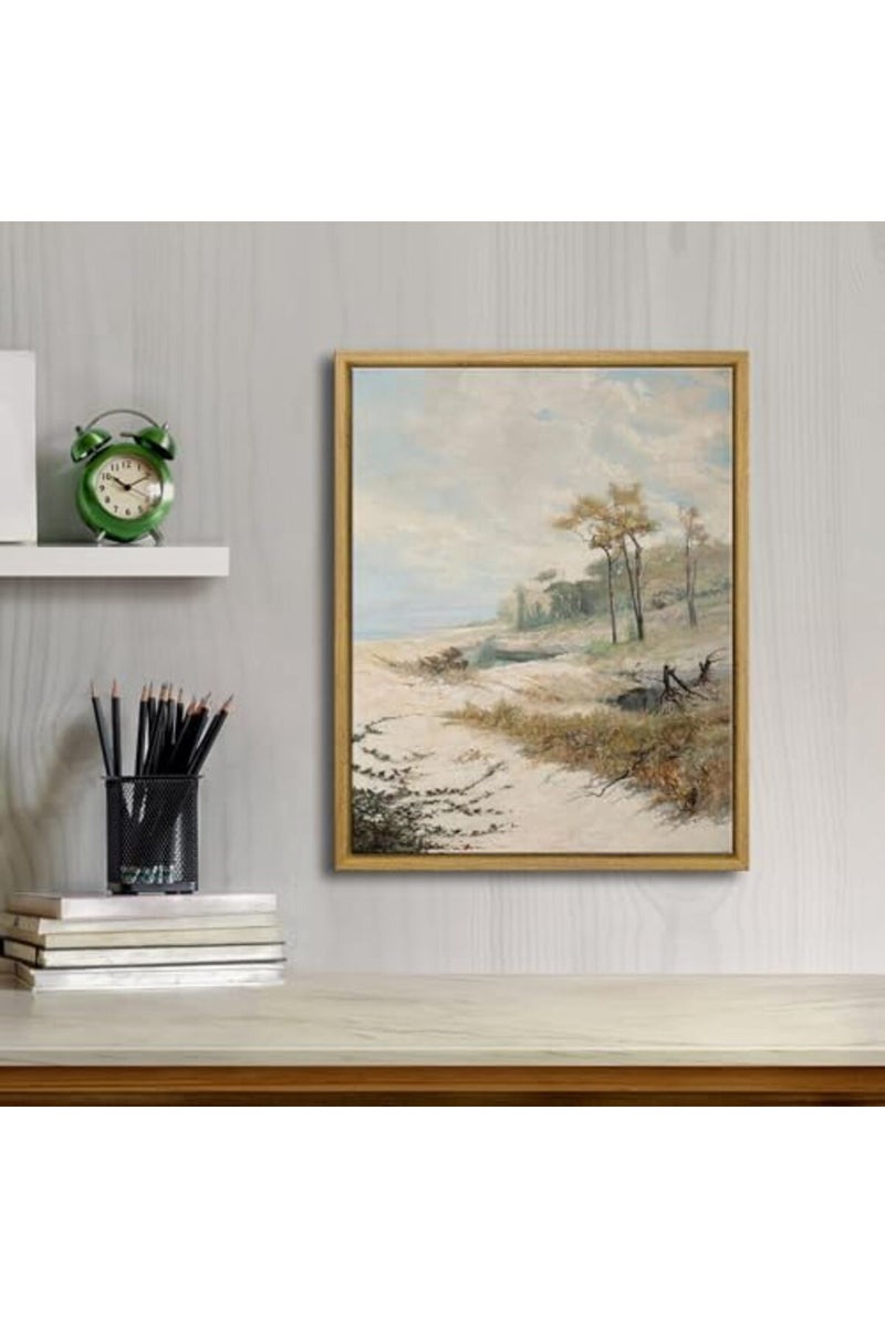 Pyradecor Large Antonio Parreiras Cabrália Bay Poster Canvas Prints Vintage Wall Art Retro Natural Wood Framed Home Decor - Image 3