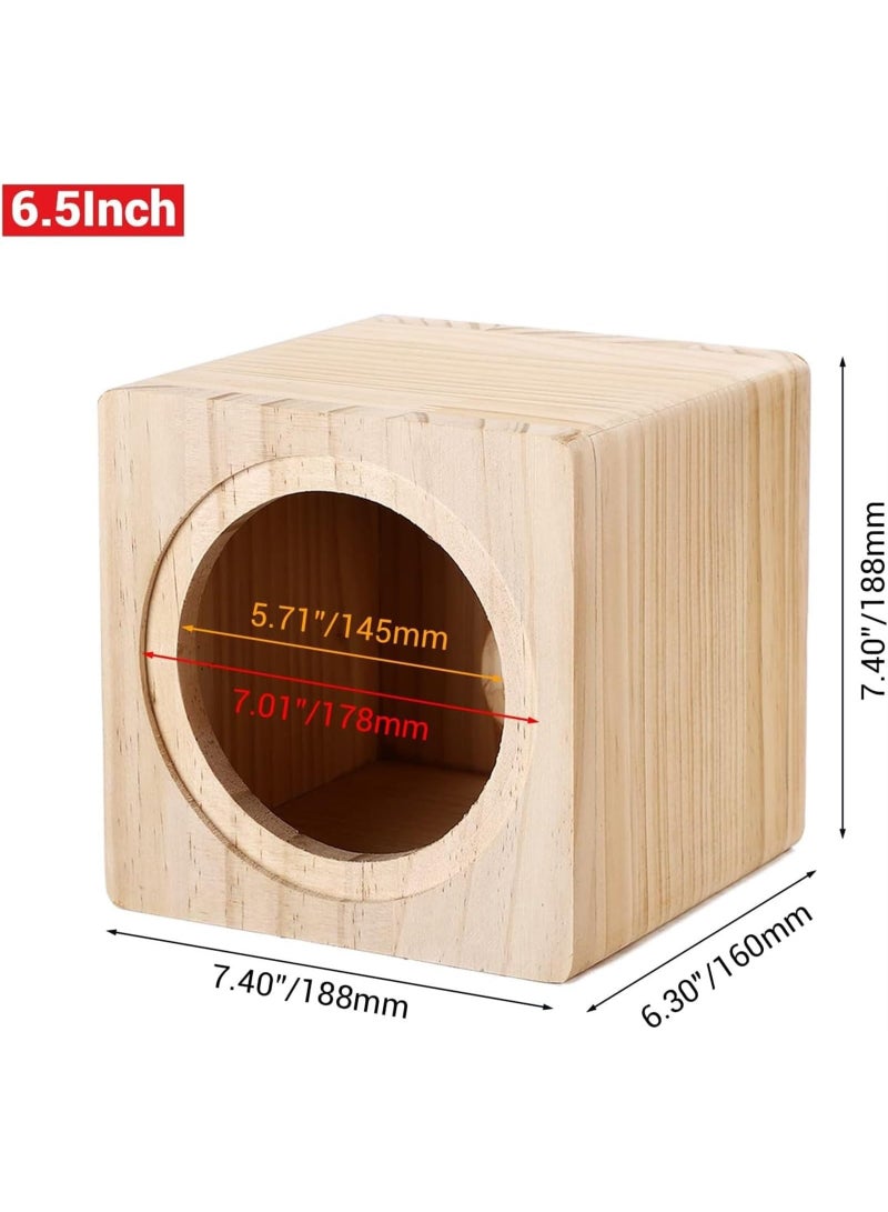 يُسلِّم صندوق مكبر صوت خشبي مزود بفتحة تهوية، صندوق خشبي فردي مع قطن ماص للصوت وكوب طرفي، تصميم بفتحات تهوية (الحجم: 6.5 بوصة) - Image 2