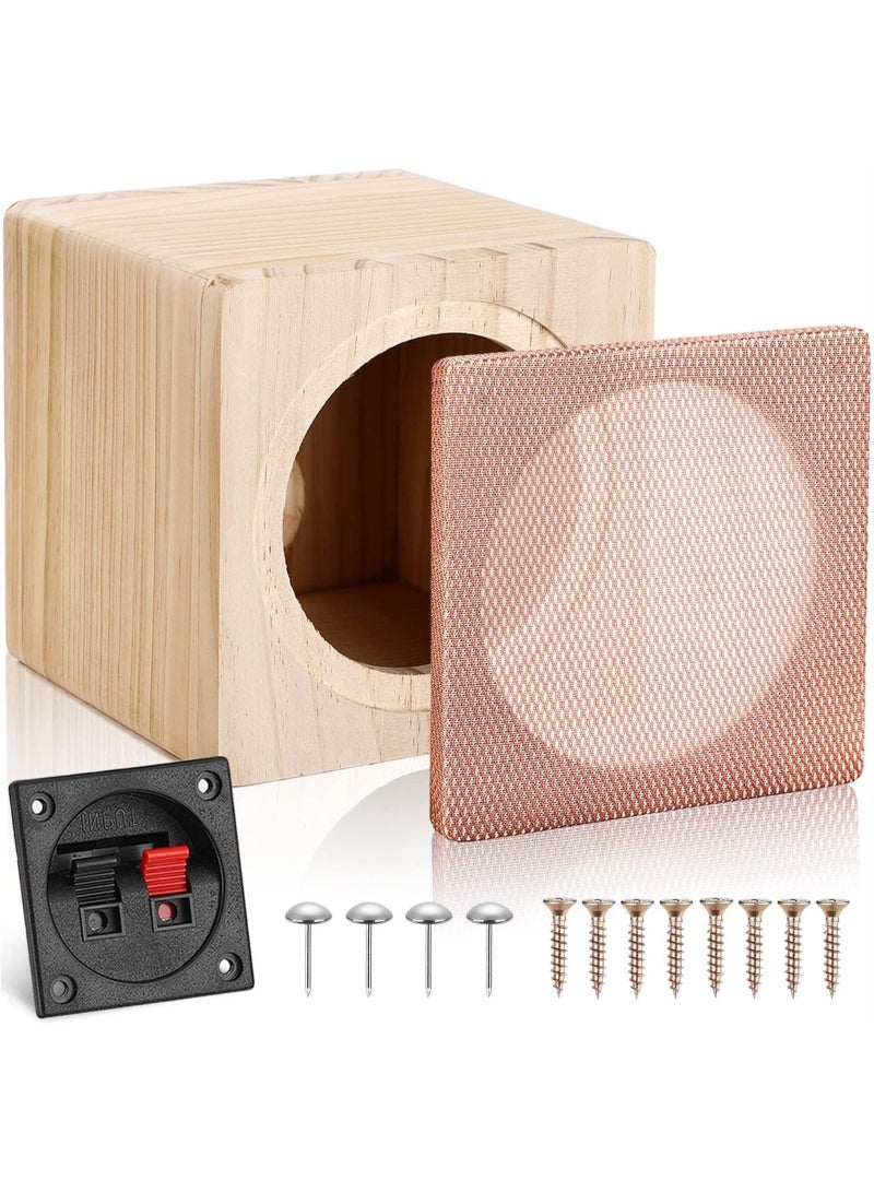 يُسلِّم صندوق مكبر صوت خشبي مزود بفتحة تهوية، صندوق خشبي فردي مع قطن ماص للصوت وكوب طرفي، تصميم بفتحات تهوية (الحجم: 6.5 بوصة) - Image 1