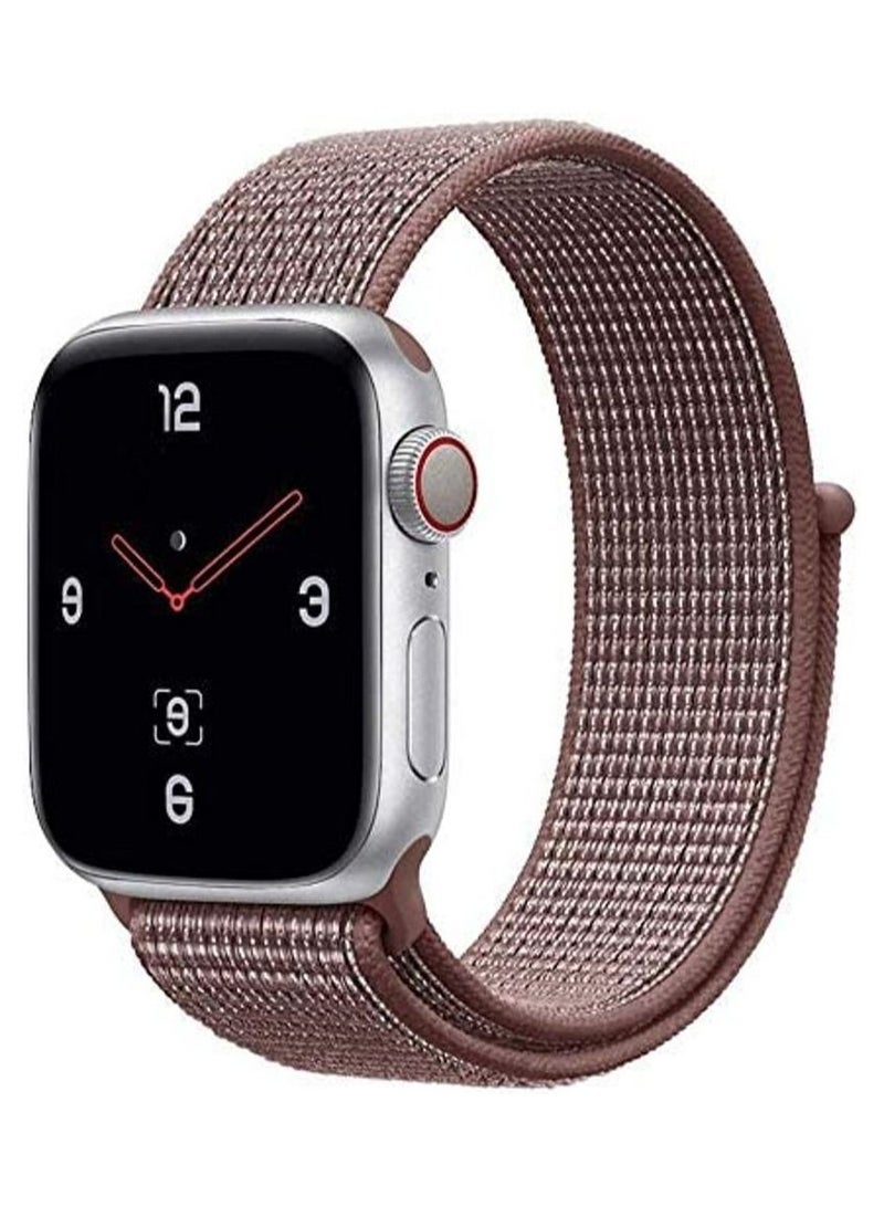 VITION Nylon Sport Band for Apple Watch 45mm 44mm 42mm , Soft Replacement Strap for iWatch Series 7/ 6/ SE/ 5/4/3/2/1 (Smokey Mauve) - Image 1