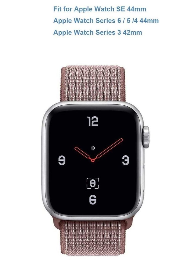 VITION Nylon Sport Band for Apple Watch 45mm 44mm 42mm , Soft Replacement Strap for iWatch Series 7/ 6/ SE/ 5/4/3/2/1 (Smokey Mauve) - Image 2