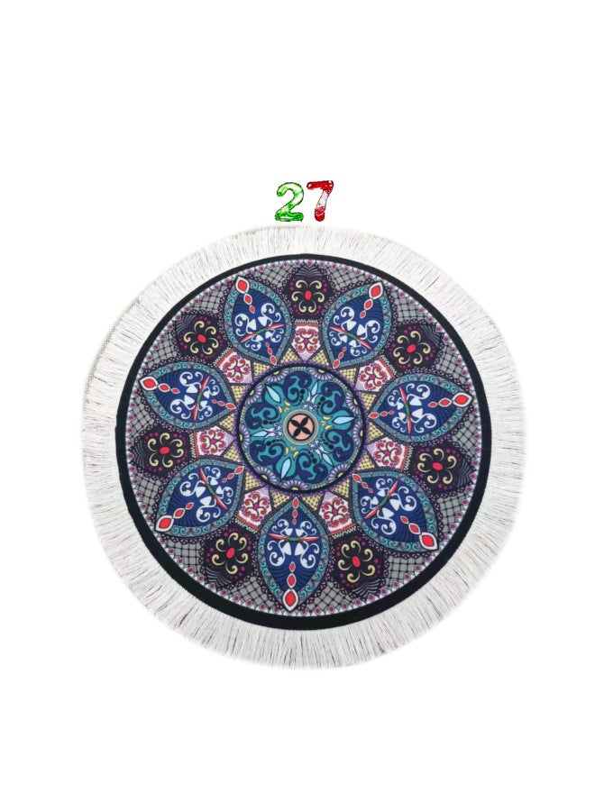 Direct Supply Innovative Carpet Dining Mat Persian Style Coaster, Flower Plate, Fruit Plate Mat Tea Pot Mat Decorative Mat-Specifications:5  - Image 2