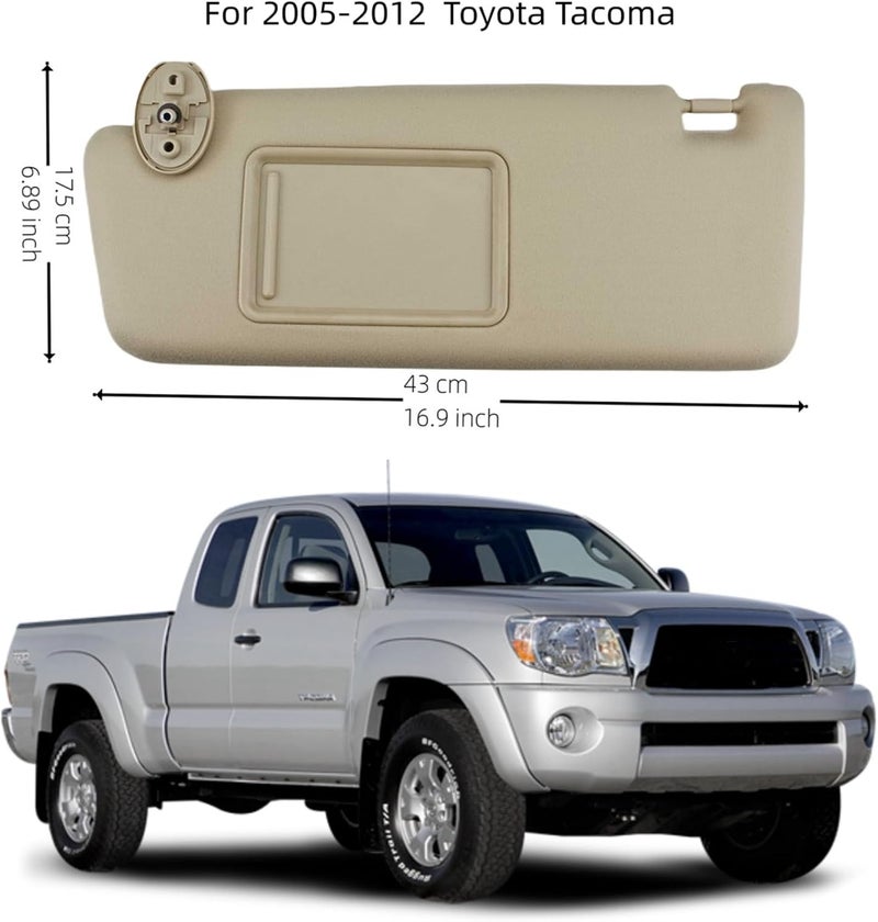 QASULER Sun Visor for Toyota Tacoma (2005-2012) - Image 2