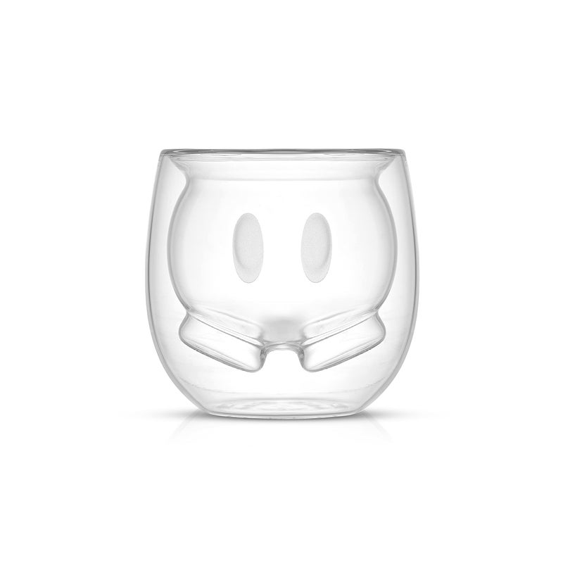 JoyJolt Mickey Pants and Minnie Skirt 3D 7.4oz Double Wall Glass Coffee Cups Set of 2, Disney Coffee Mug, Espresso and Tea Cups, Collection of Double Wall Glasses, Disney Gifts - Image 2