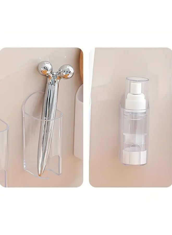 White Self Adhesive Wall Mounted Electric Toothbrush Holder No Power Required - Image 2