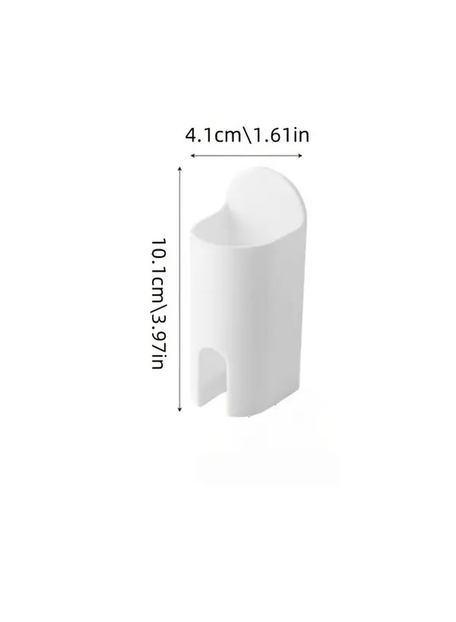 White Self Adhesive Wall Mounted Electric Toothbrush Holder No Power Required - Image 3