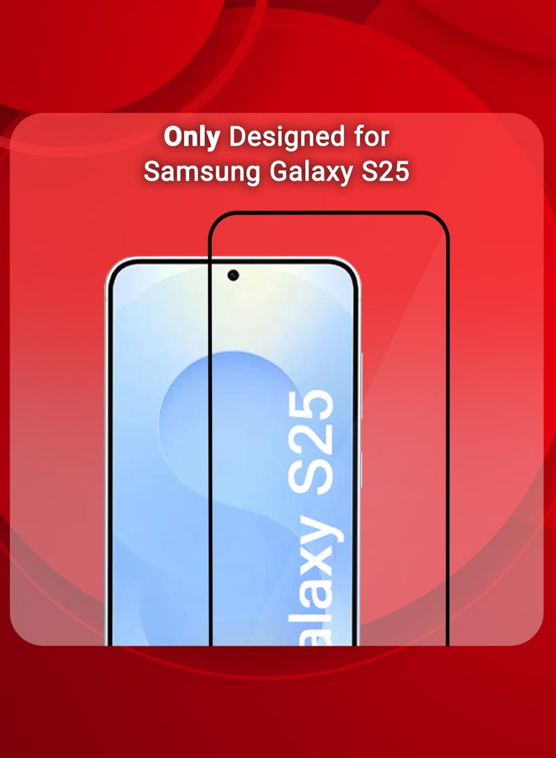 CATANES (for Galaxy S25) Premium Screen Protector Full Coverage, Scratch-Resistant Anti Bubble - Side Black - Image 4