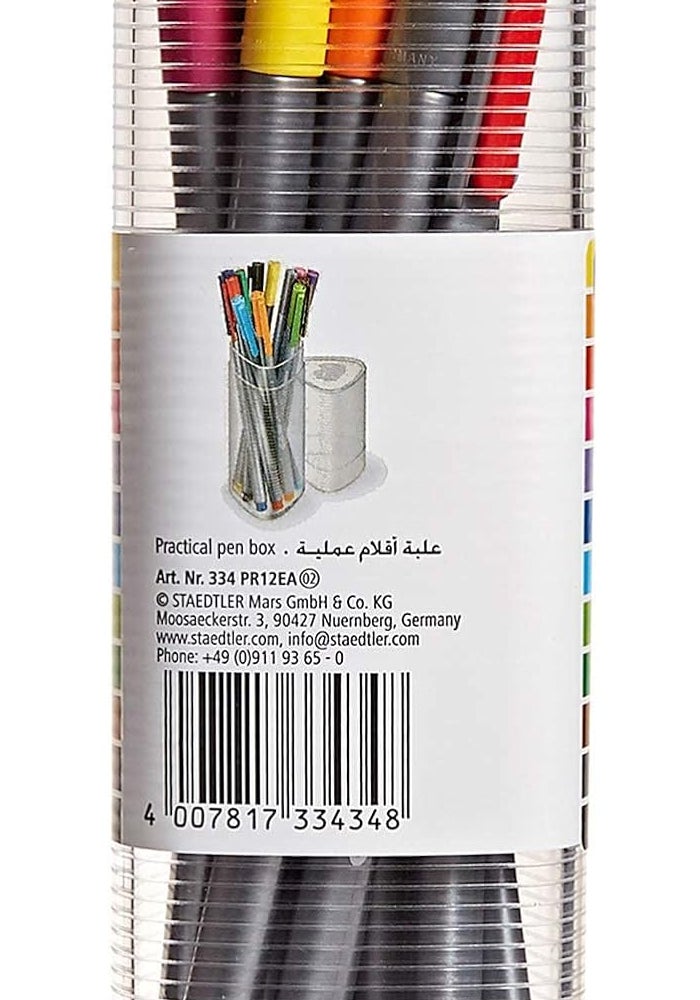 ستدلر أقلام ستيدلر تريبل يو إس فاينلاينر - مجموعة من 12 قلمًا - Image 3