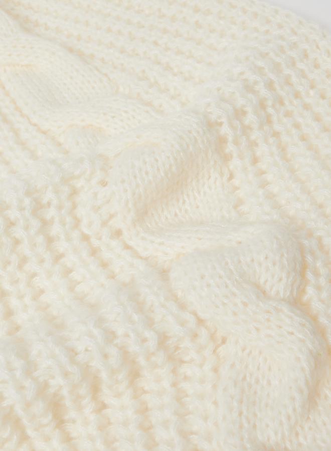 Styli Tasseled Edge Knitted Scarf  - Image 3