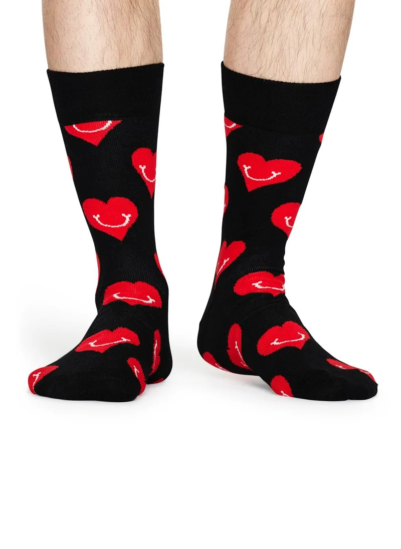 Happy Socks 3-PACK I LOVE YOU GIFT BOX Black/Red