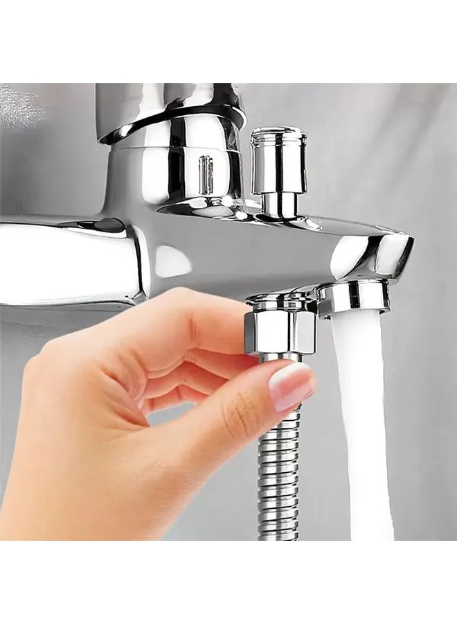 حنفية دش وحوض استحمام حديثة بذراع واحدة مثبتة على الحائط مع التحكم في درجة الحرارة، خلاط من الفولاذ المقاوم للصدأ عالي التحمل بلمسة كروم، ذراع ساخن/بارد سريع الضبط لدش وحوض استحمام مشترك، تركيب سهل، لون مطلي. - Image 2