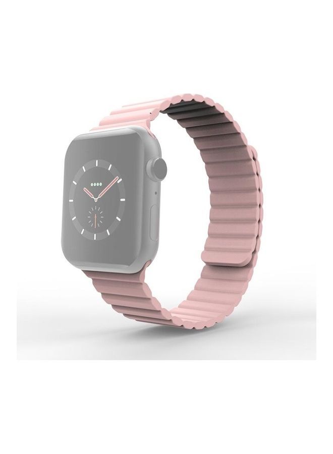 NIBEMINENT Mutural Liquid Magnetic Watchband For Apple Watch Series 7/6/5/4/3/2/1/SE 41/40/38mm Pink  - Image 1