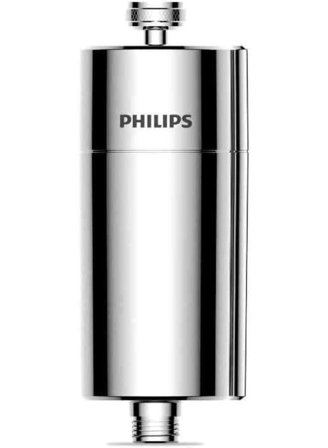 Philips Water AWP1775 In-Line Shower Filter, Chrome, with 1 Replacement Cartridge, 50,000L Filtration Capacity - Image 1