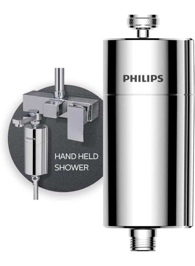 Philips Water AWP1775 In-Line Shower Filter, Chrome, with 1 Replacement Cartridge, 50,000L Filtration Capacity - Image 3