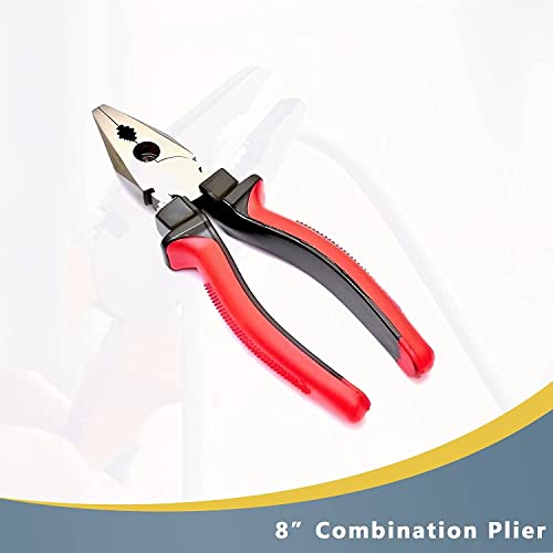 GIZMO Multi Tool Kit With 8 Pcs Screw Driver Set And Neon Bulb,Combination Plier 8" - Image 2