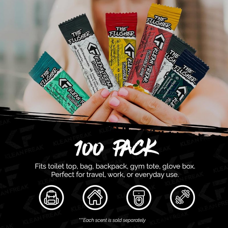 Klean Freak The Flusher Wipes - 100 Pack Spearmint Rush - Image 2